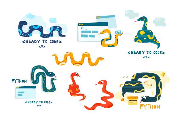 Python Programming Language Illustrations, Royalty-Free Vector Graphics ...