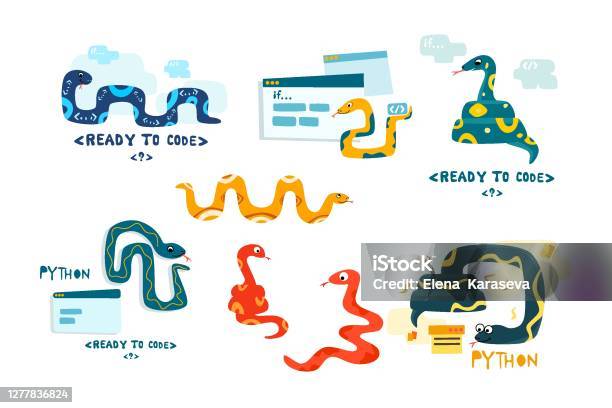 Python Code Language Sign Programming Coding And Developing Concept ...