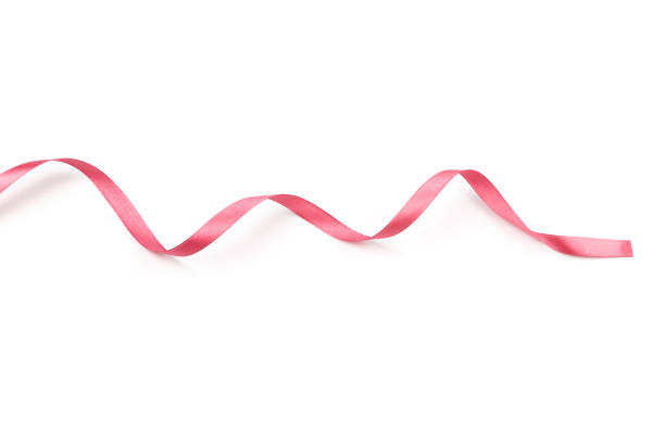 istock beautiful pink satin curly ribbon isolated on white background 1277838419