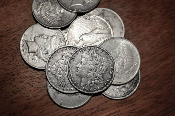 istock Silver Morgan American Coins 1277847969