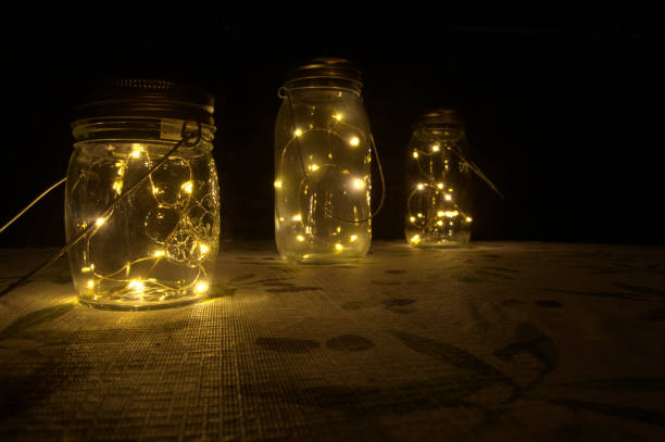 istock LED Lights on garden table at night 1277854608