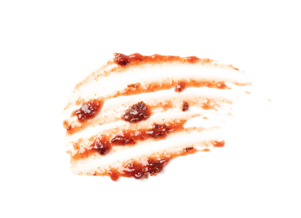 istock Dark Red Berry Jam Round Blot Frame or Spot Isolated 1277855396
