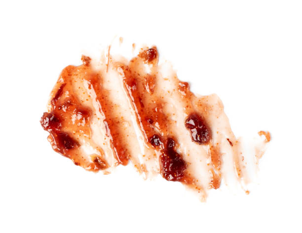 istock Dark Red Berry Jam Round Blot Frame or Spot Isolated 1277855428