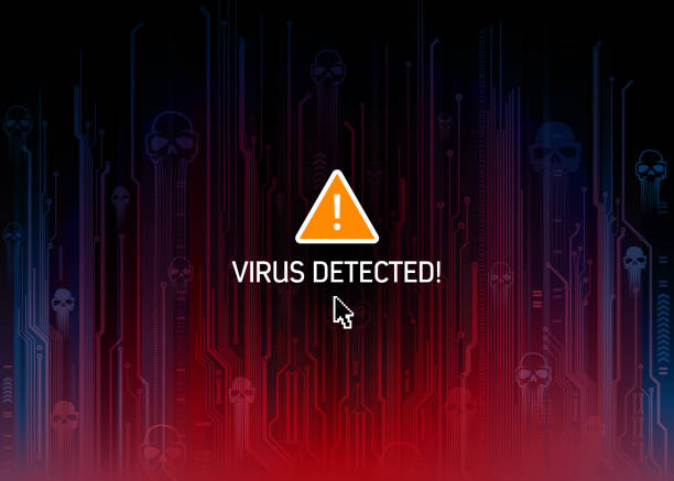 コンピュータウイルス背景ベクトルイラスト - threats点のイラスト素材／クリップアート素材／マンガ素材／アイコン素材