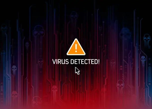 Vector illustration of Computer virus background vector illustration