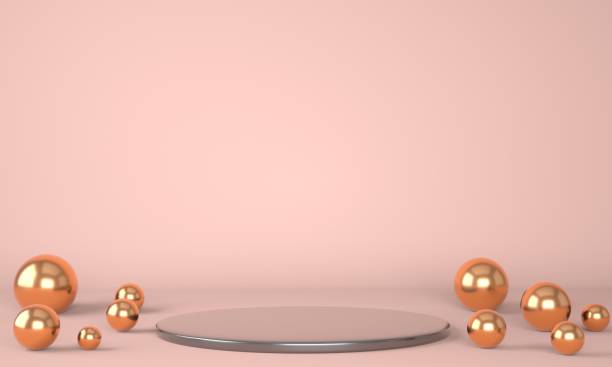 istock Product podium on pastel background 3d. Abstract minimal geometry concept. Studio stand platform theme. Exhibition and business marketing presentation stage. 1277857374
