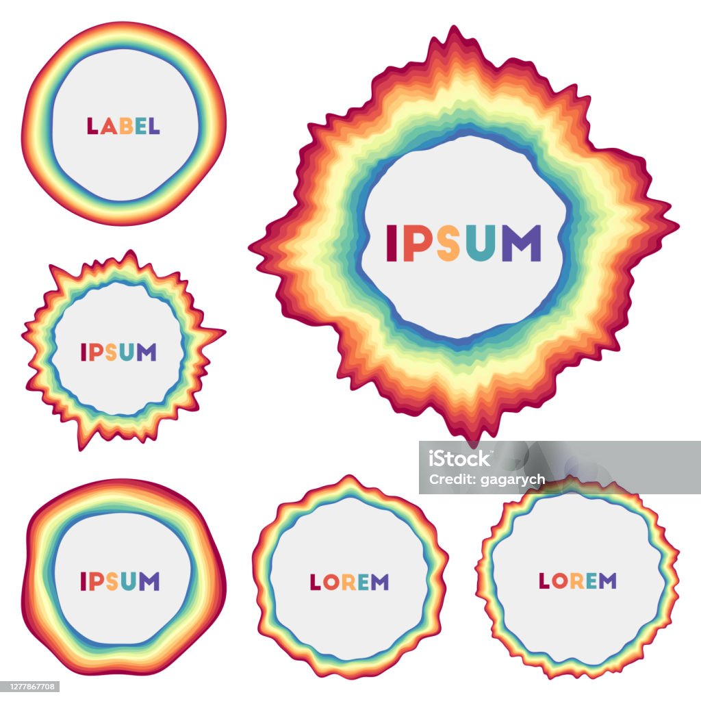 Round Banner Examples Round Banners Set Stock Illustration - Download Image Now - Abstract ...
