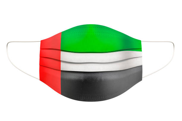 istock Medical Mask with the UAE flag. 3D rendering isolated on white background 1277872662