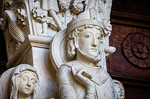 Religious art in Sacro Monte di Varallo, Italy: Antique ornament detail