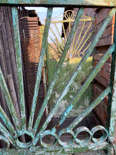 istock old iron fence close up 1277891335