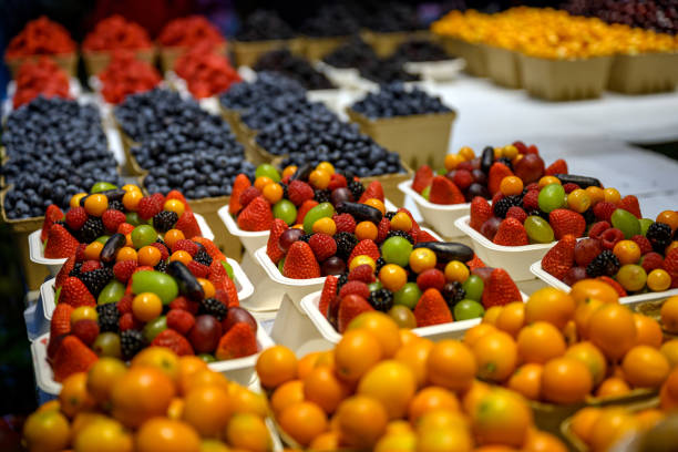 istock Fruit stand in the market 1277935073