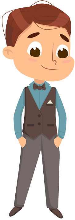 Little Boy In Elegant Suit Cute Boy Wearing Dress Up Clothes Cartoon Style  Vector Illustration Stock Illustration - Download Image Now - iStock