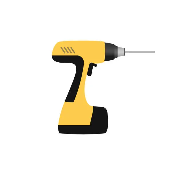 Vector illustration of electric drill vector