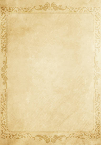 istock Old paper with decorative vintage border. 1277947386