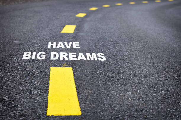 istock Have big dreams words on asphalt road surface with marking lines 1277949130