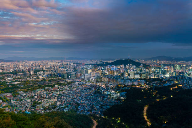 istock Seoul from sunset to night 1277949303