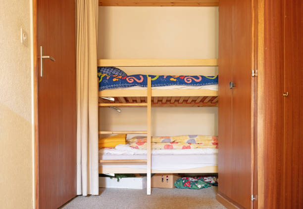 istock Bunk bed in the hallway of an old apartment, selective focus 1277956008