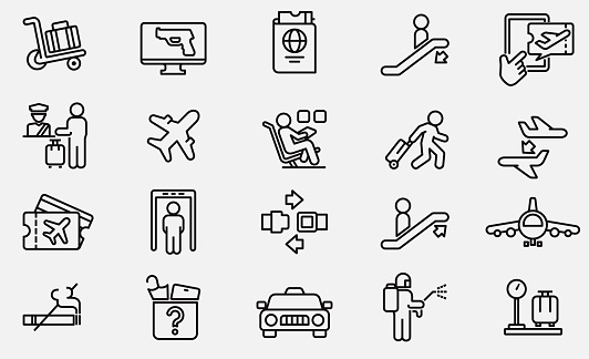 Airport Editable Stroke Icons stock illustration
USA, Icon, Airport, Travel, Airplane