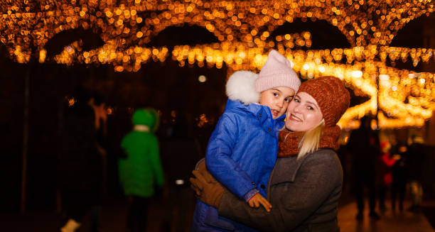 istock Various Christmas lights display on the street 1277964024