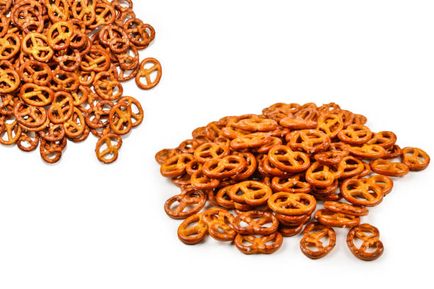 istock Pretzel with salt isolated on white background. 1277964234