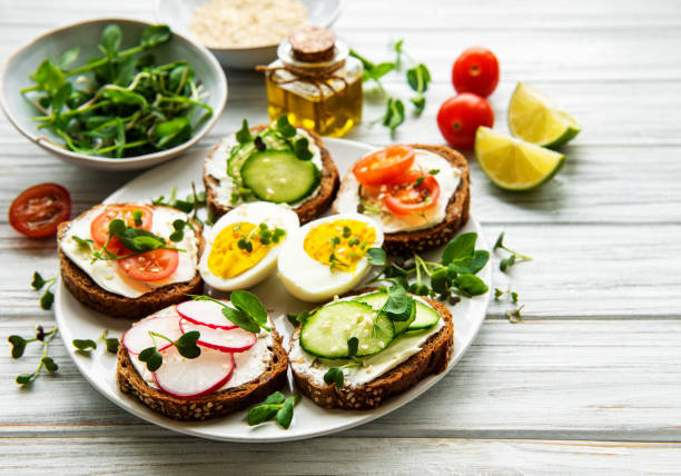 istock Sandwiches with healthy vegetables and micro greens 1277965129