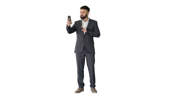 istock Handsome turk businessman making a video call with his smartphon 1277969675
