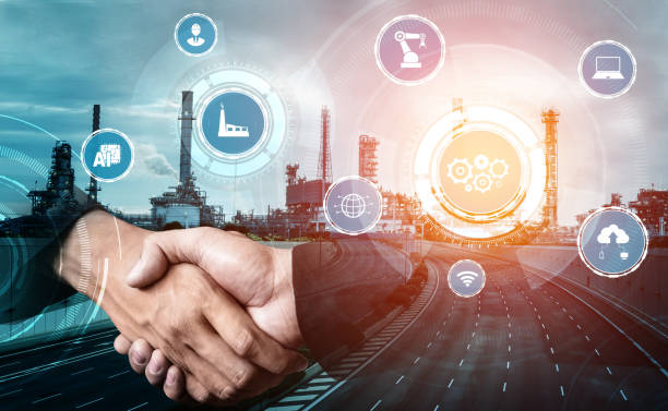 istock Industry 4.0 technology concept - Smart factory for fourth industrial revolution 1277975862