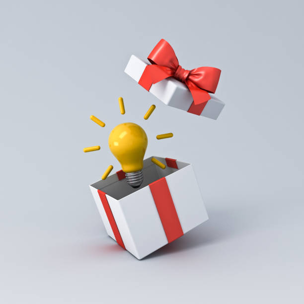 istock Idea gift or present box concepts with red ribbon and bow isolated on white grey background 1277987136