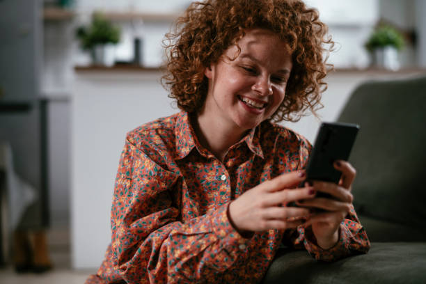 istock Beautiful woman having video call. 1277991639