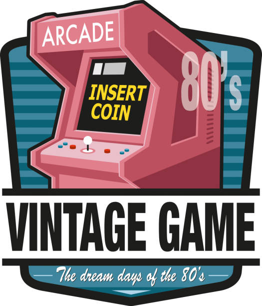 ilustraciones, imágenes clip art, dibujos animados e iconos de stock de juego arcade - arcade amusement arcade leisure games machine