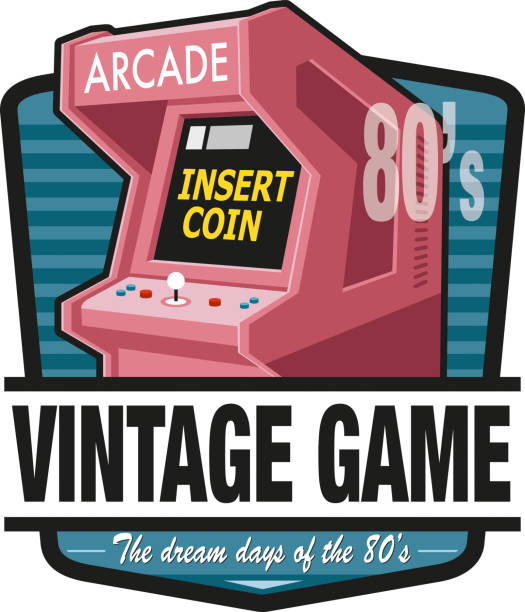 아케이드 게임 - arcade amusement arcade leisure games machine stock illustrations