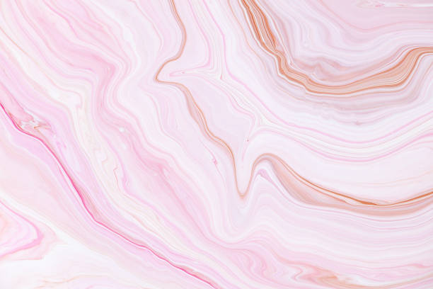 istock Fluid art texture. Abstract backdrop with mixing paint effect. Liquid acrylic picture with flows and splashes. Mixed paints for website background. Pink and beige overflowing colors. 1278005891