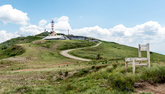 Kopaonik, Serbia - July 16 2020: Pancic's peak in the spring, highest peak of Kopaonik mountain, Serbia.