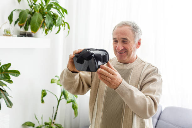 istock closeup of an old caucasian man using a virtual reality headset 1278010614