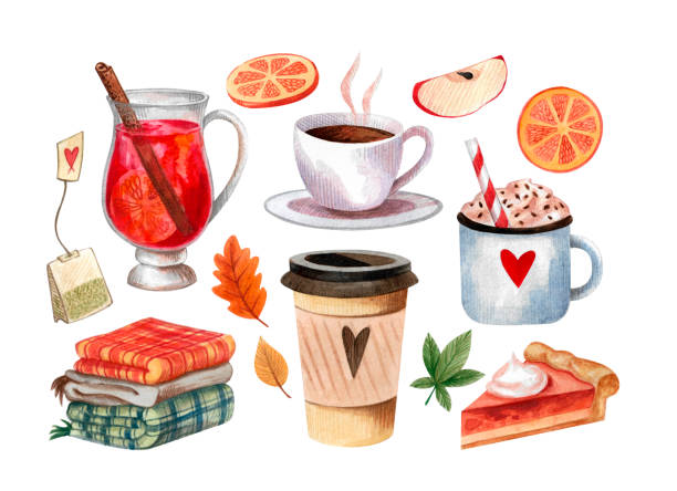 istock set of watercolor illustration autumn 1278013463