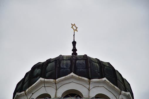 A Jewish star on cupola of Synagogue.