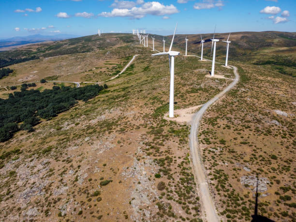 istock Aerial view of wind turbines for power generation 1278020033
