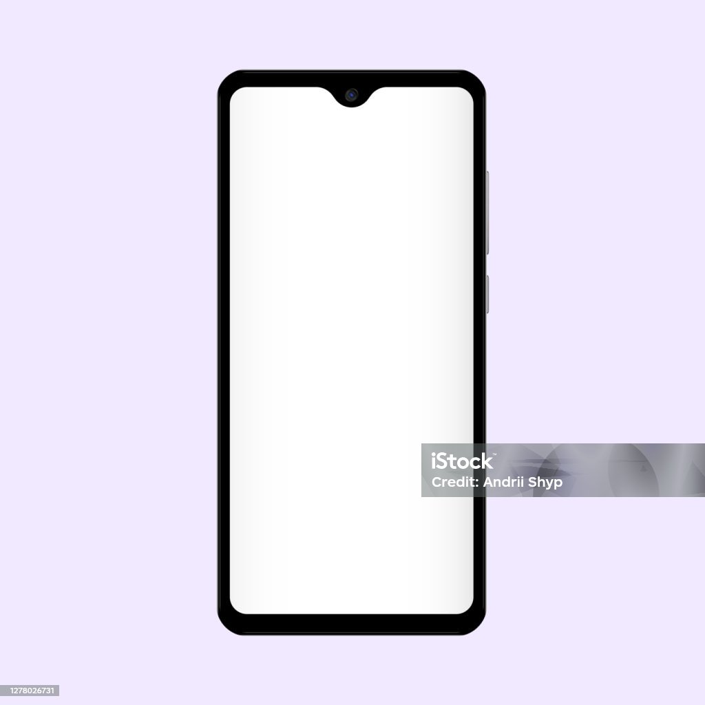 Phone Mockup Or Cellphone Template With Empty Screen Stock Illustration phone-mockup-or-cellphone-template-with-empty-screen-stock-illustration