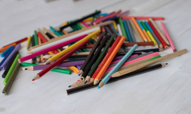 istock bunch of coloured pencils on white desk 1278028001