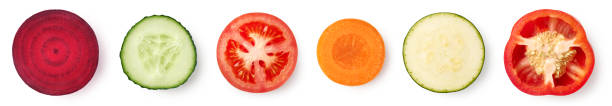 istock Set of different vegetable halves and slices 1278032322