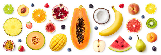 istock Set of different fruits and berries 1278032348