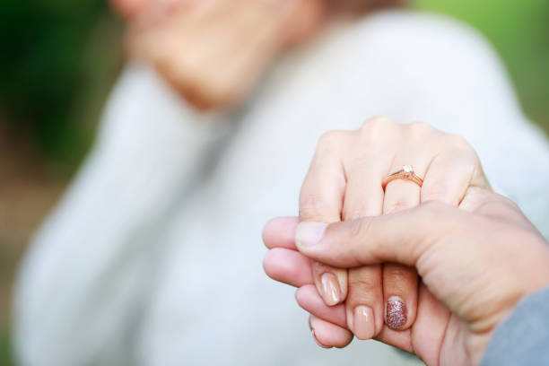 istock Couple hand shake with a little love on Valentines day 1278038067