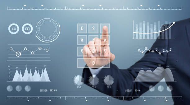 istock Businessman using tablet analyzing sales data and economic growth graph chart. Business strategy. Abstract icon. security entrance, passport. 1278040337