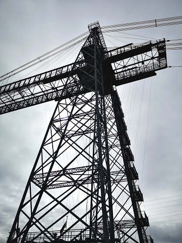 The Newport Transporter Bridge which crosses the River Usk in South Wales. It is one of fewer than 10 transporter bridges that remain in use worldwide - only a few dozen were ever built.