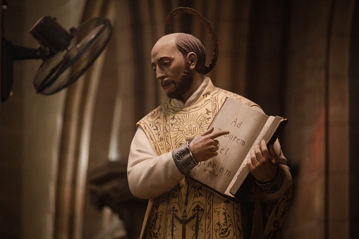 Image of saint ignacio de loyola in the church of the sacred heart of jesus in Havana.