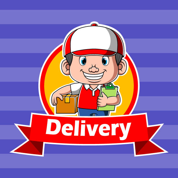 illustrations, cliparts, dessins animés et icônes de l’inspiration de logo express de livraison avec le courrier - 7595