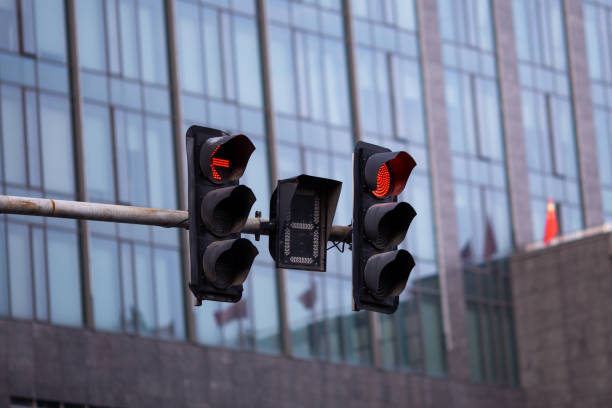 istock Red traffic light on pedestrian in China, Asia 1278052093
