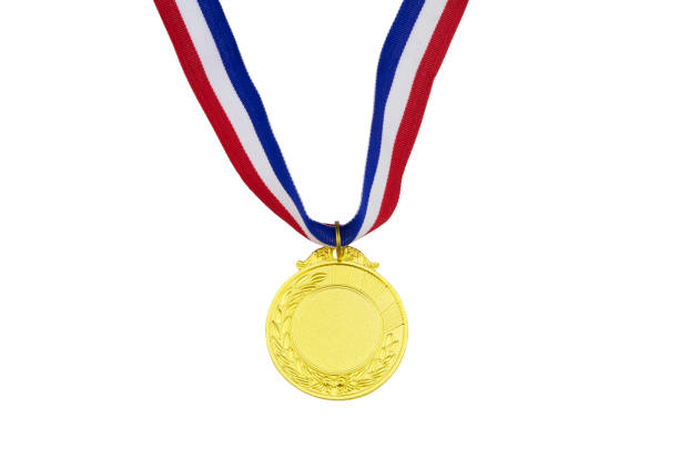 istock Gold medal with ribbon isolated 1278053732