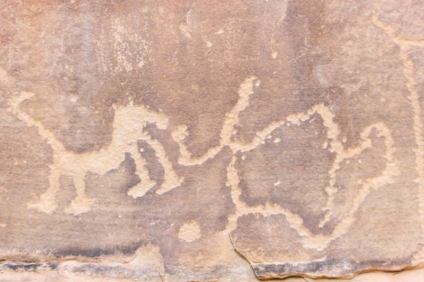 petroglyph gravures anasazi culture mesa verde national park - american culture usa history anasazi photos et images de collection