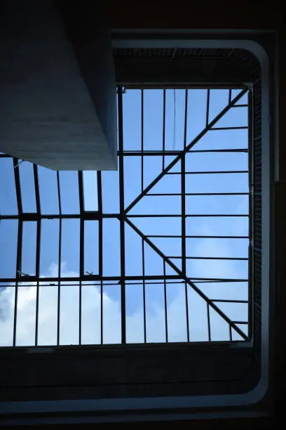 Photo of Skylight in the ceiling on a sunny day